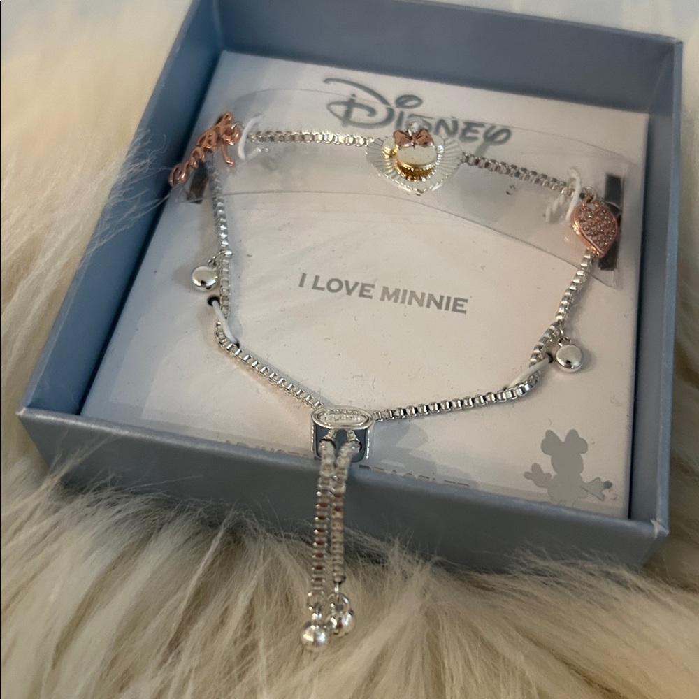 ❌‼️FINAL PRICE DROP‼️❌NEW! Disney Minnie Mouse Heart Charm LOVE BRACELET - Picture 7 of 11